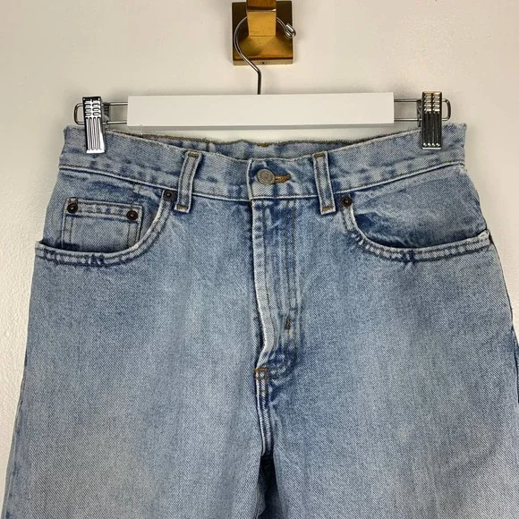 Vintage High Waisted Cropped Embroidered Hem Jeans - Picture 2 of 10